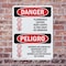 Signmission Flammable Vapors Keep Fire Away Bilingual Danger Sign, Plastic, 7in W x 10in L, 2PK OS-2PACK-DS-P-710-VS-1257 - alternate 8
